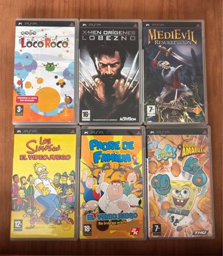 Lote 6 Juegos PSP todos PAL ESPAÑA.