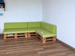 Sofá de Palets Modular Verde 2.45 x 1.24