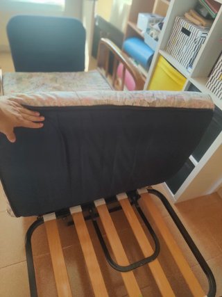 Sofá Cama Plegable Tela y Madera