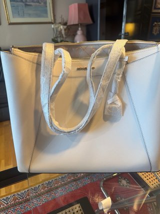 Bolso Michael Kors Beige/Blanco Auténtico