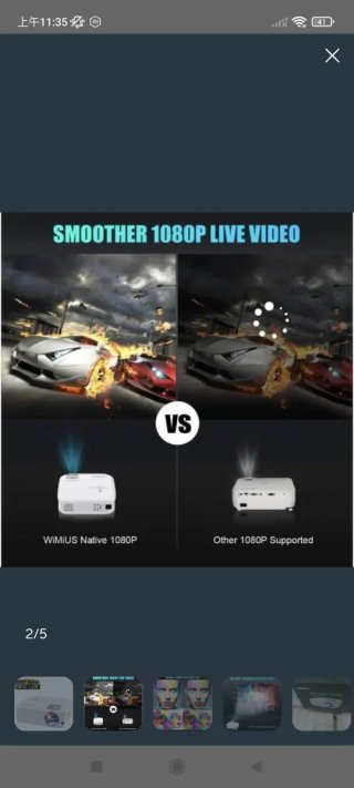 Proyector WiMiUS 1080P Nativo