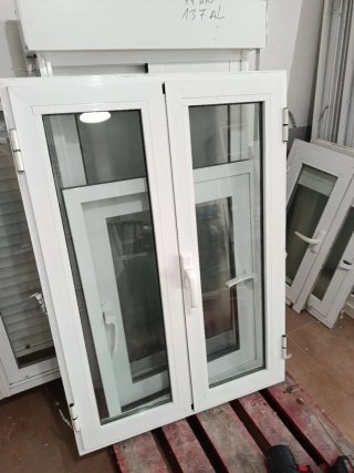 Ventana aluminio 2 hojas cristal climalit