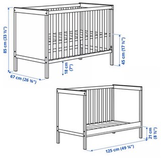 Cuna Ikea SUNDVIK Blanca
