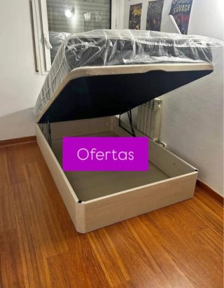 Canapé abatible de madera con o sin colchón