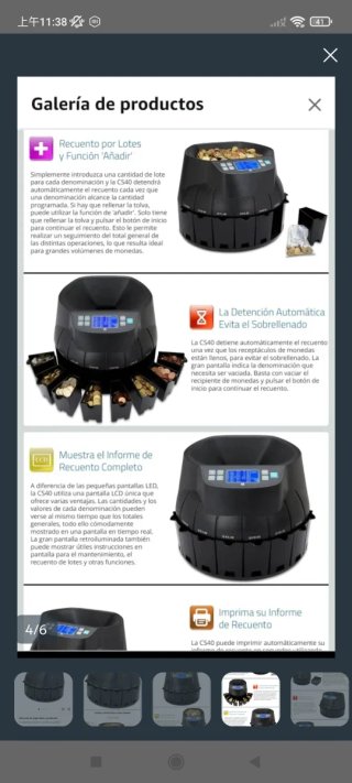 Contadora y Clasificadora de Monedas ZZap CS40