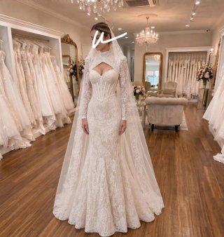 Vestido de Novia Encaje Sirena