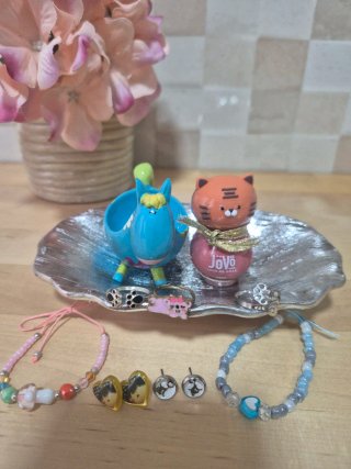 Set de Joyas Infantil,pintauñas y joyero azul