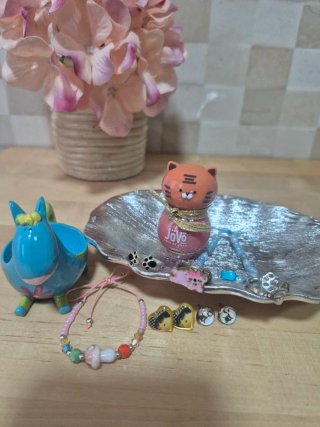 Set de Joyas Infantil,pintauñas y joyero azul