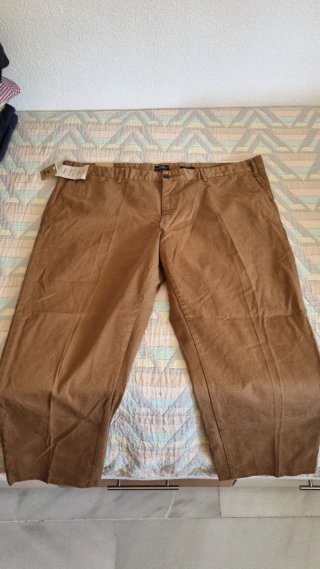 Pantalón Chino Marrón Talla XXXL 58