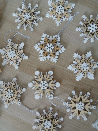 Adornos Navidad Madera Nórdico rústico