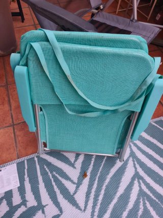 Set de 2 Sillas de Playa Turquesas