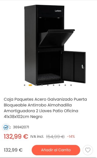 COSTWAY Buzón de Entrega de Paquetes Exterior