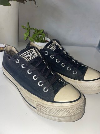 Converse plataforma negras