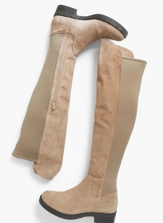 Botas Altas de Ante Beige
