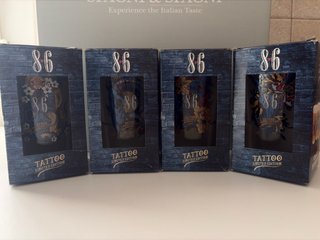 Set 4 Bicchieri Birra 8.6 Tattoo Edition