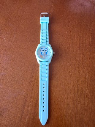 Reloj infantil búho azul