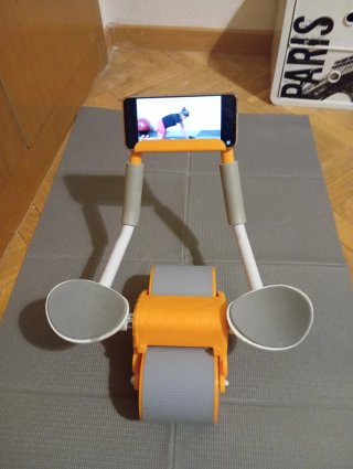 Rueda para Abdominales con Soporte para móvil