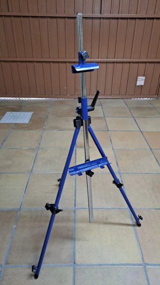 Caballete metálico para pintar/exponer