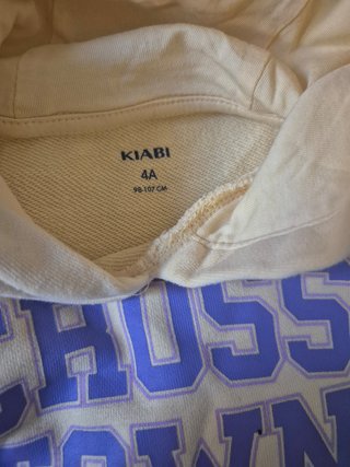 Sudadera amarilla cropped talla 4