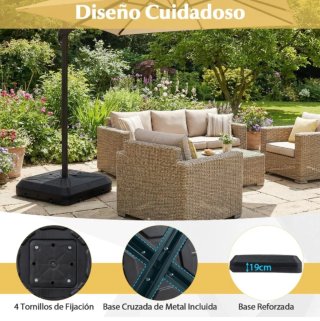 Base para Sombrilla Voladiza con Ruedas Pesada