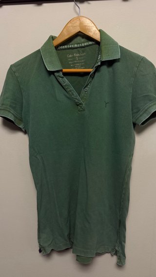 Camisa Polo Calvin Klein Jeans Verde Talla S