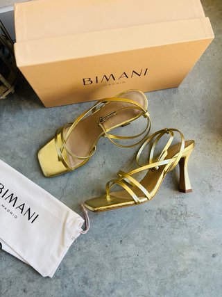 Sandalias Doradas Bimani Talla 39