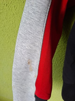 Chaqueta Adidas béisbol gris y roja