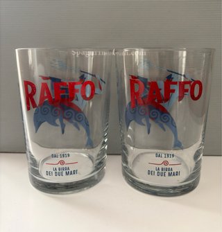 Coppia bicchieri birra Raffo