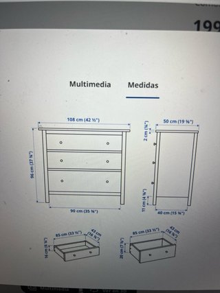 Cómoda IKEA HEMNES Blanca 108x96