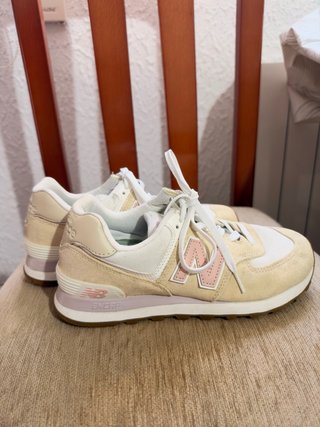 Zapatillas New Balance 574 Beige y Rosa