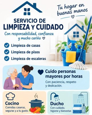 Se ofrece servicio de limpieza y cuidado...
