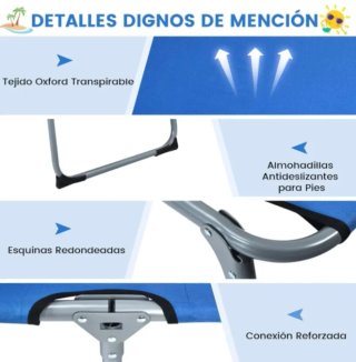 Tumbona Plegable COSTWAY OP70561BL 5 Posiciones