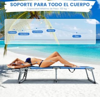 Tumbona Plegable COSTWAY OP70561BL 5 Posiciones