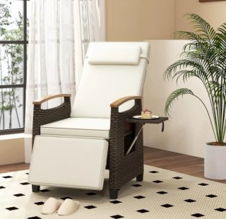 Silla Reclinable Jardin, Tumbona de Ratán