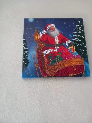 Quadro de Natal com Pai Natal