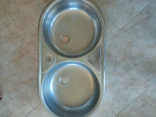 Fregadero doble inox