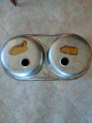 Fregadero doble inox