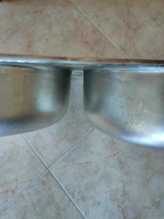 Fregadero doble inox
