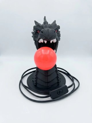 Lámpara LED de Dragón con bola de fuego