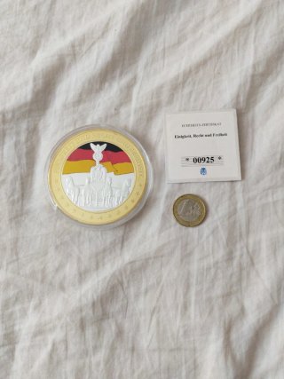 Medalla Alemania 70mm Einigkeit, Recht und Freihei