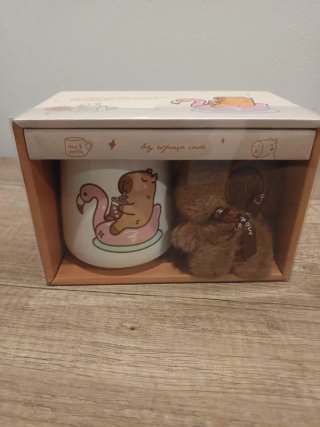 Conjunto Caneca e Porta-Chaves Capivara