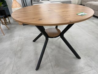 Mesa redonda extensible madera y metal