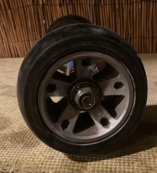 2 Ruedas de Goma Dura 11 cm