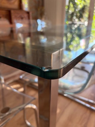 Mesa Comedor Cristal y Metal 2m x 1m