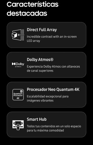 Televisión Samsung 4k QLED 75", en su caja.