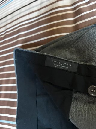 Traje Zara Gris Marengo Talla 40