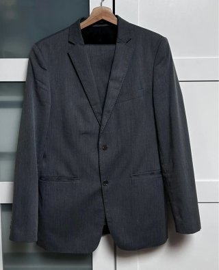 Traje Zara Gris Marengo Talla 40