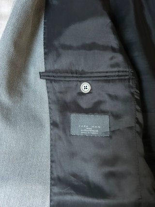 Traje Zara Gris Marengo Talla 40