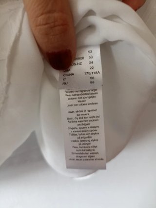 Blusa Anne Weyburn blanca elegante talla 52 6XL