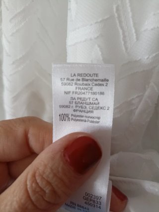 Blusa Anne Weyburn blanca elegante talla 52 6XL